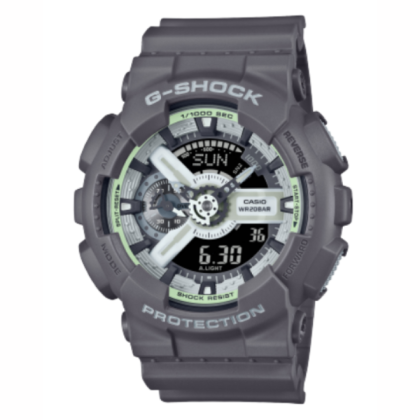 Casio G-Shock Hidden Glow Series GA-110HD-8A Analog-Digital Grey Resin Band Men Watch